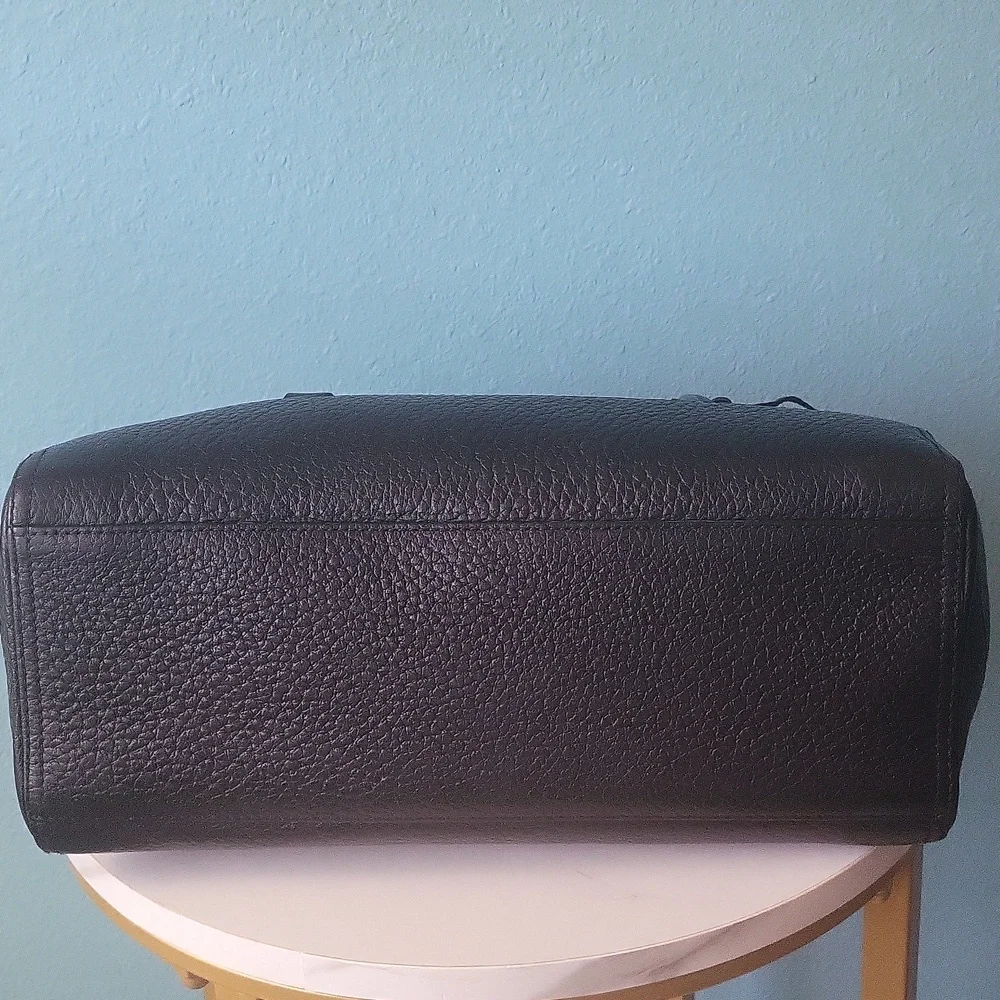 Kate Spade Black Pebbled Leather Southport Avenue Oden Tote Handbag Bag